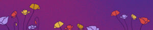 Colorful wildflowers on a purple background decorate a campaign banner for NNAF's collective care learning series: Care Not Control, Support Youth Bodily Autonomy.