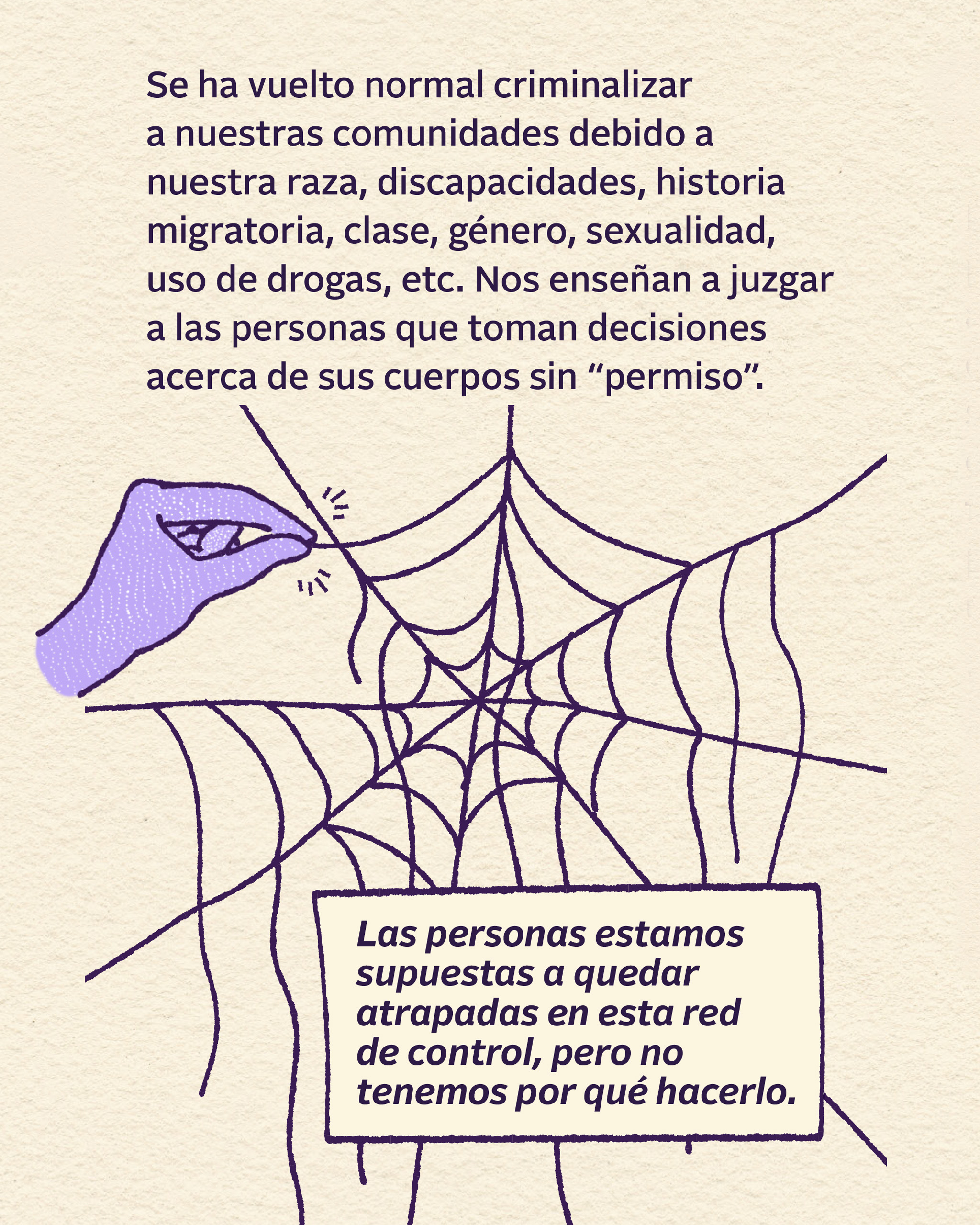Una página del fanzine Power in Our Hearts. Un recurso de la NNAF sobre el aborto autogestionado.
